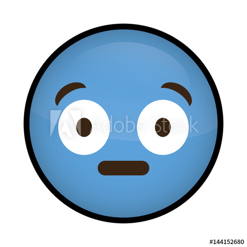 500x500 Surprised Cartoon Face Icon Over White Background Colorful Design