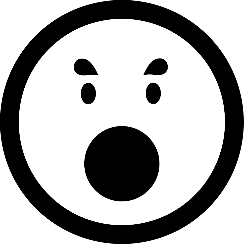 981x980 Emoticon Square Surprised Face With Open Circular Mouth Png