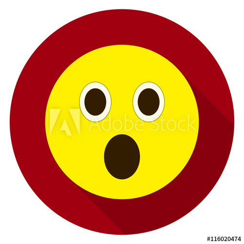 500x500 Emoticon Surprised Face Surprised Emoji Isolated Vector