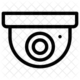 256x256 Security Camera Icon Of Line Style