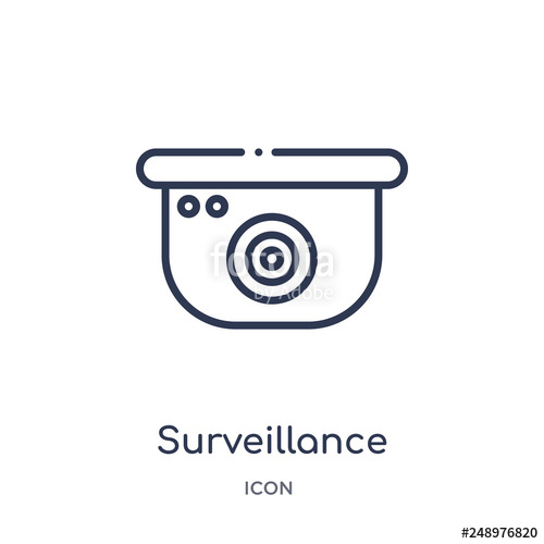 500x500 Surveillance Camera Icon From Technology Outline Collection Thin