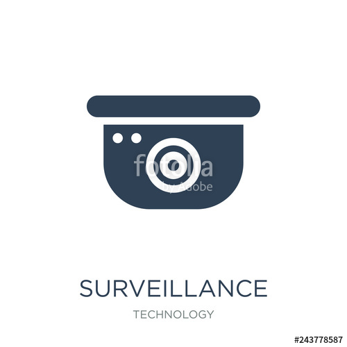 500x500 Surveillance Camera Icon Vector On White Background, Surveillance
