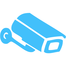 256x256 Caribbean Blue Security Camera Icon