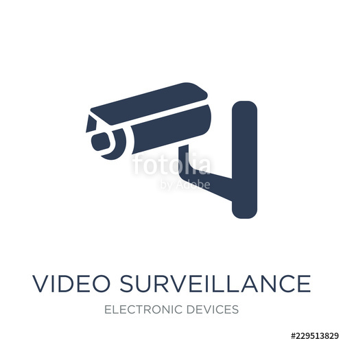 500x500 Video Surveillance Icon Trendy Flat Vector Video Surveillance I