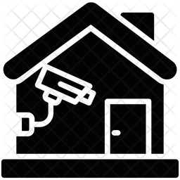 256x256 Home Surveillance Icon Of Glyph Style