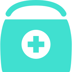 256x256 Free Turquoise Survival Bag Icon