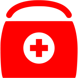 256x256 Red Survival Bag Icon