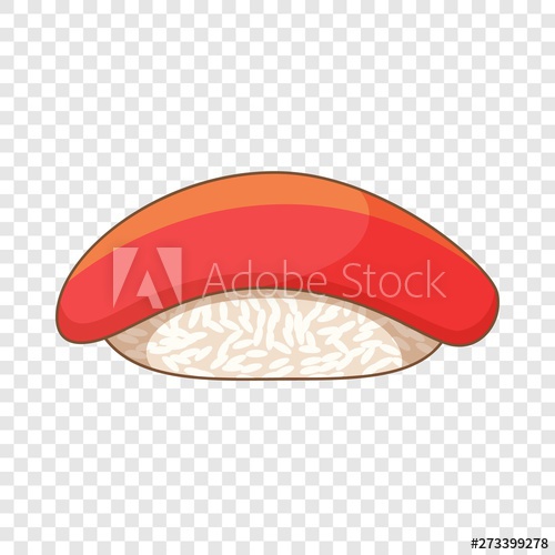500x500 Tuna Sushi Icon Cartoon Illustration Of Tuna Sushi Vector Icon