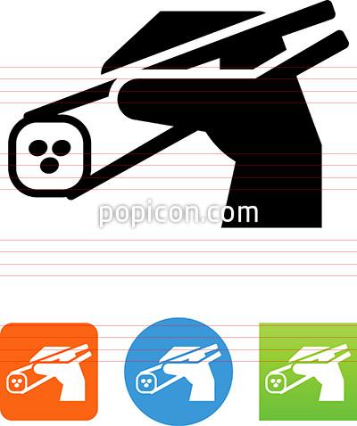 400x478 Hand Holding Chopsticks With Sushi Icon