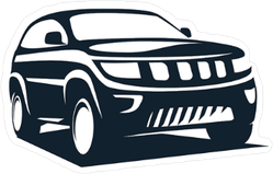 249x159 Modern Suv Icon Sticker