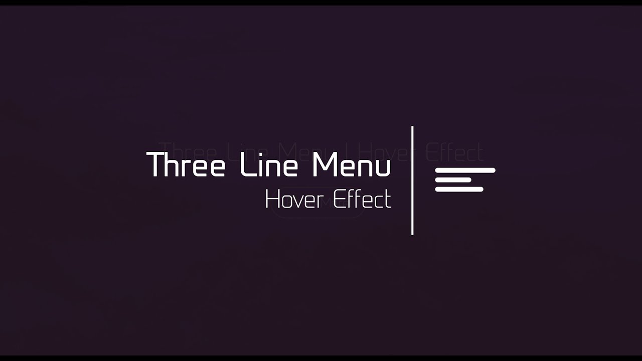 1280x720 Hamburger Icon Animation Html Css