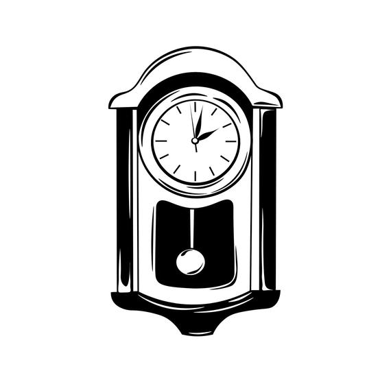 570x557 Antique Wall Pendulum Clock Icon Dial Pendulum Design Etsy