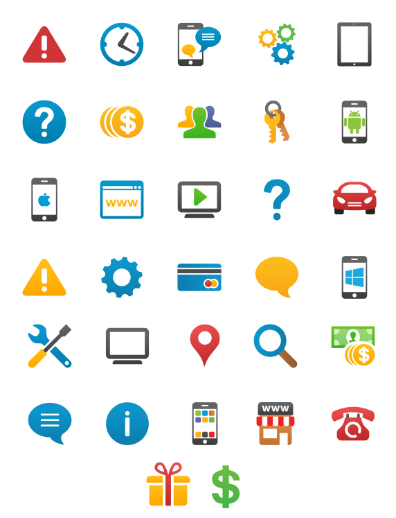 572x747 Color Vector Icons