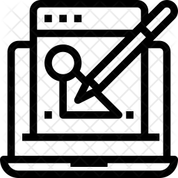 256x256 Graphic Editor Icon Of Line Style