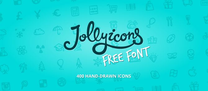 670x293 Jolly Icons Free Font