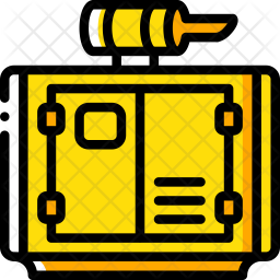 256x256 Generator Power Icon Of Colored Outline Style