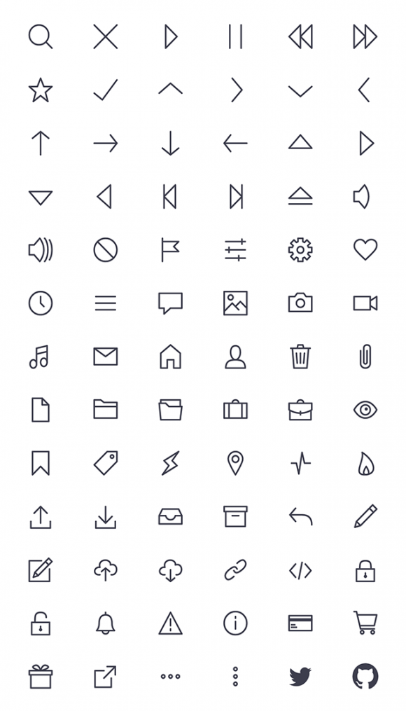 580x1015 Bytesize A Style Controlled Icon Set