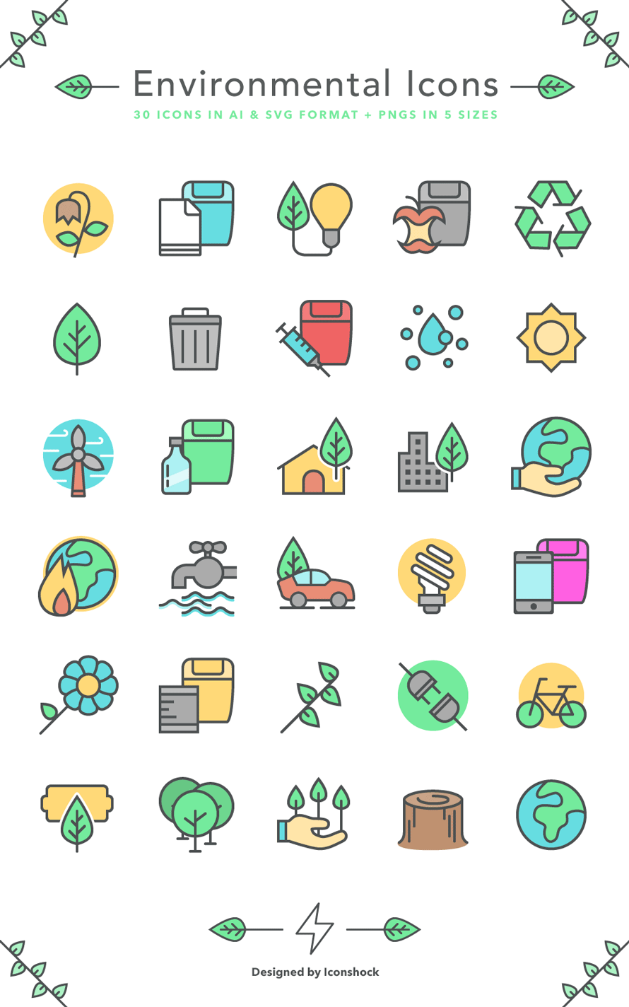 890x1424 Freebie Environmental Icons