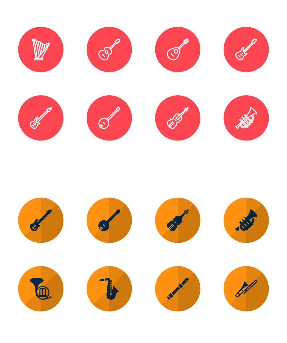 1000x1195 Tuneful Musical Instruments Icons