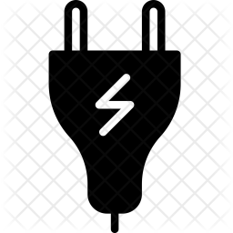 256x256 Plug Icon Of Glyph Style