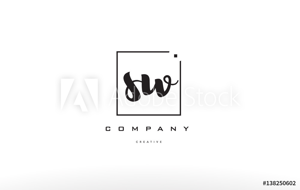 1000x635 Photo Art Print Sw S W Hand Writing Letter Company Logo Icon