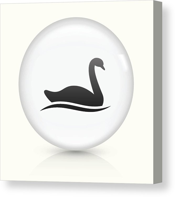 Swan Icon On White Round Vector Button Canvas Print Canvas Art 667x750 Swan Icon On White Round Vector Button Canvas Print Canvas Art