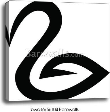 Black Swan Icon, Canvas Print Barewalls Posters Prints 382x390 Black Swan Icon, Canvas Print Barewalls Posters Prints