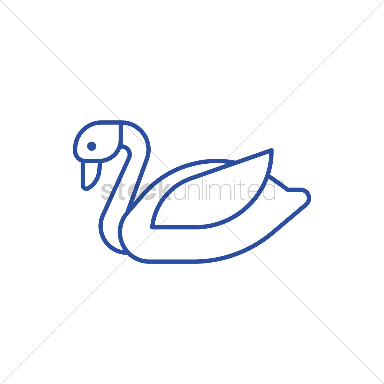 Swan Icon Vector Image 1300x1300 Swan Icon Vector Image