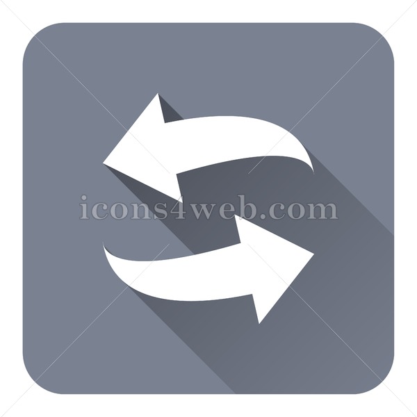 600x600 Swap Flat Icon With Long Shadow Vector