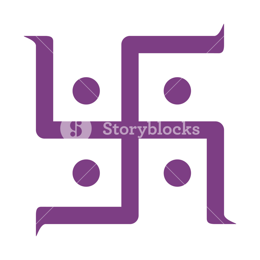 1000x1000 Swastika Symbol Icon Over White Background, Colorful Design