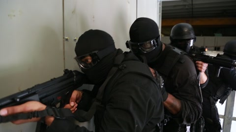 480x268 Swat Man Team Movement Hi Res Video