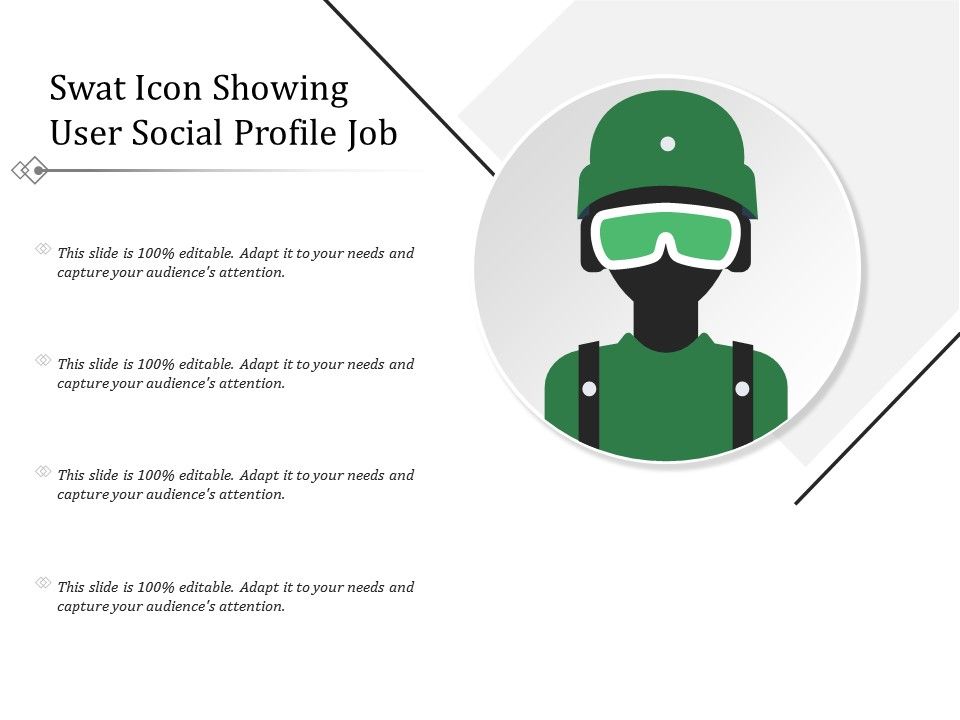 960x720 Swat Icon Showing User Social Profile Job Powerpoint Templates