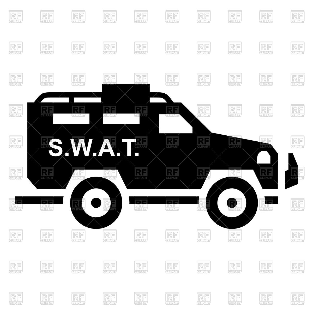 1200x1200 Swat Black Icon On White Background Vector Image Of Transportation