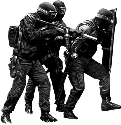 388x400 Group Of Swat Officers Icons Png