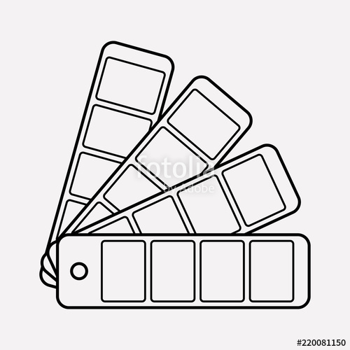 500x500 Color Swatch Icon Line Element Vector Illustration Of Color