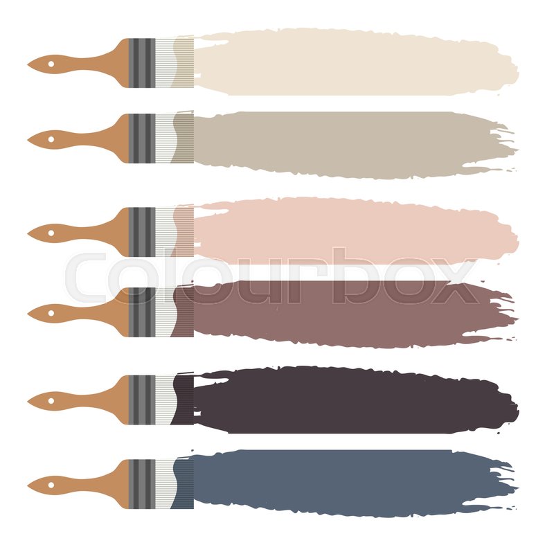 800x800 Paint Brush Icon And Color Swatch Stock Vector Colourbox