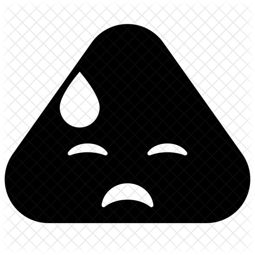 512x512 Sweat Emoticon Emoji Icon Of Glyph Style