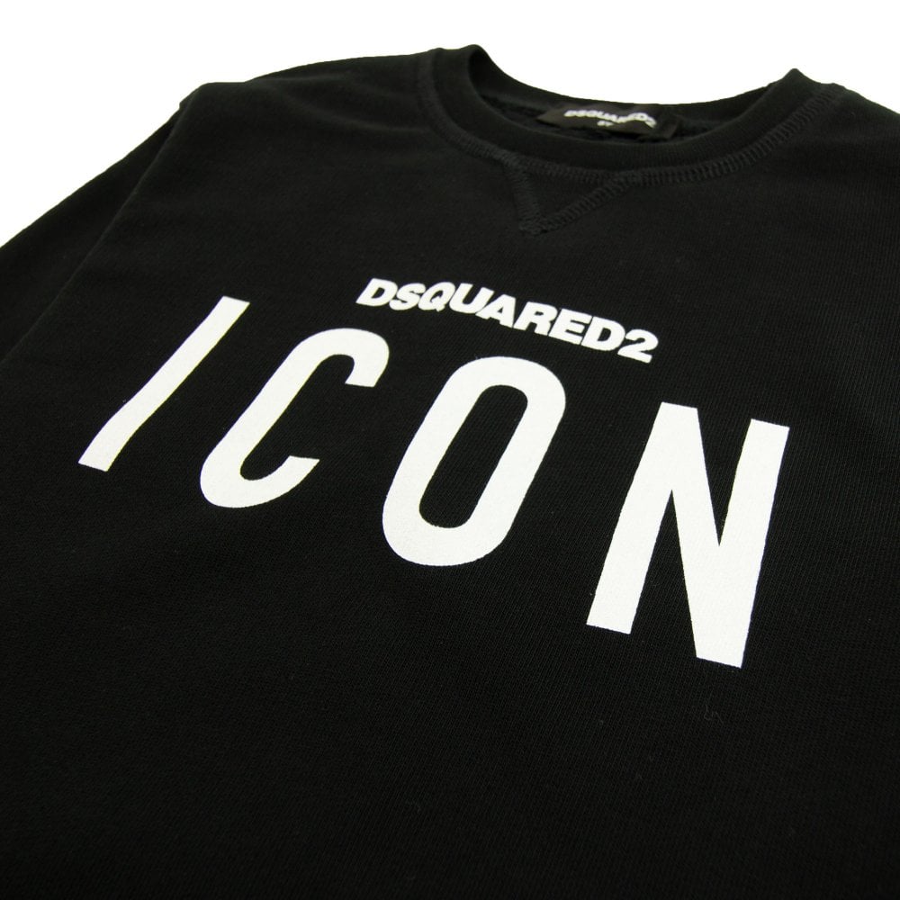1000x1000 Kids Icon Print Logo Sweat Shirt Black Onu