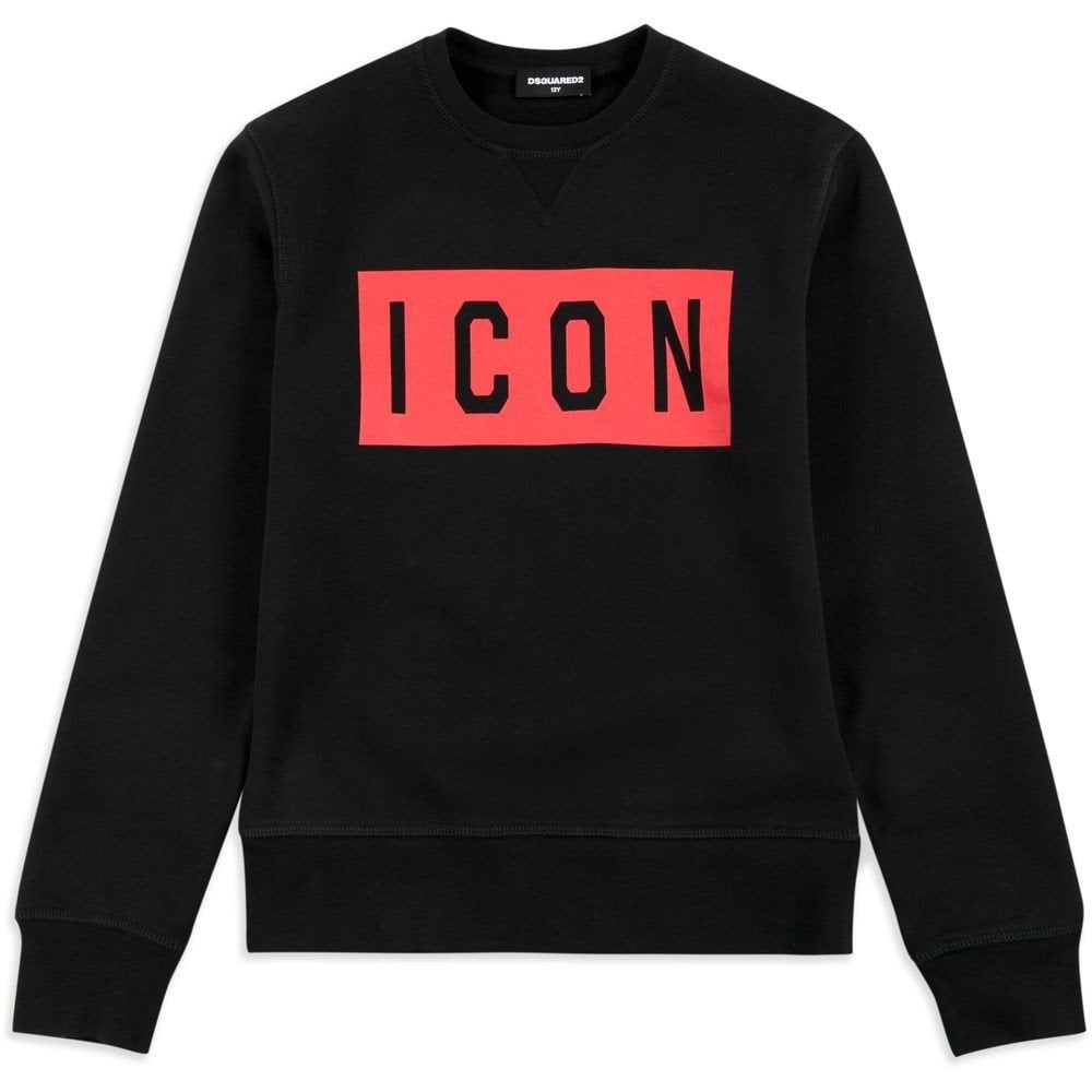 1000x1000 Kids Red Icon Sweater Black