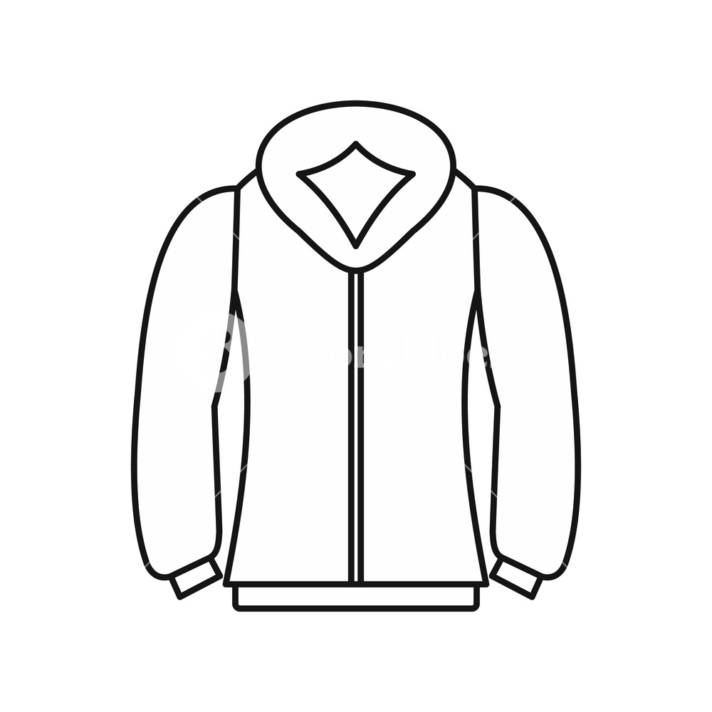 1000x1000 Sweatshirt Icon In Outline Style On A White Background Vector