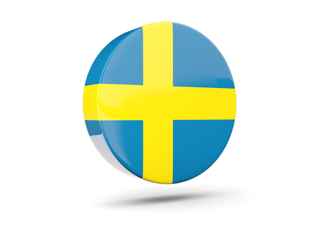 640x480 Glossy Round Icon Illustration Of Flag Of Sweden
