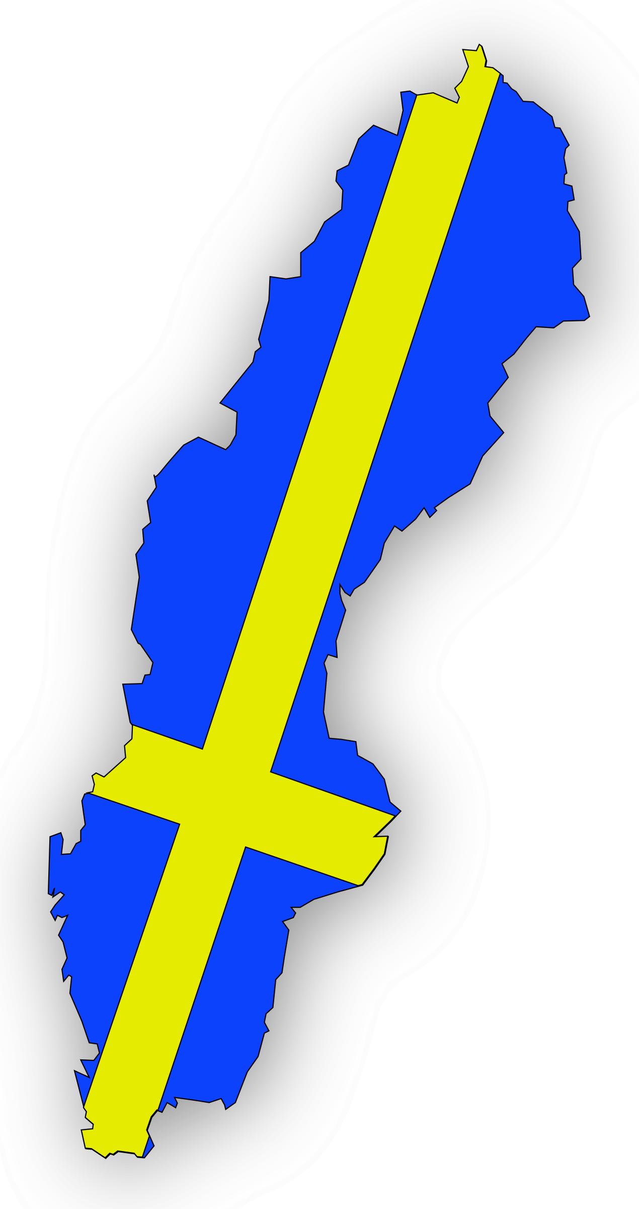 1270x2400 Sweden Flag In Sweden Map Icons Png