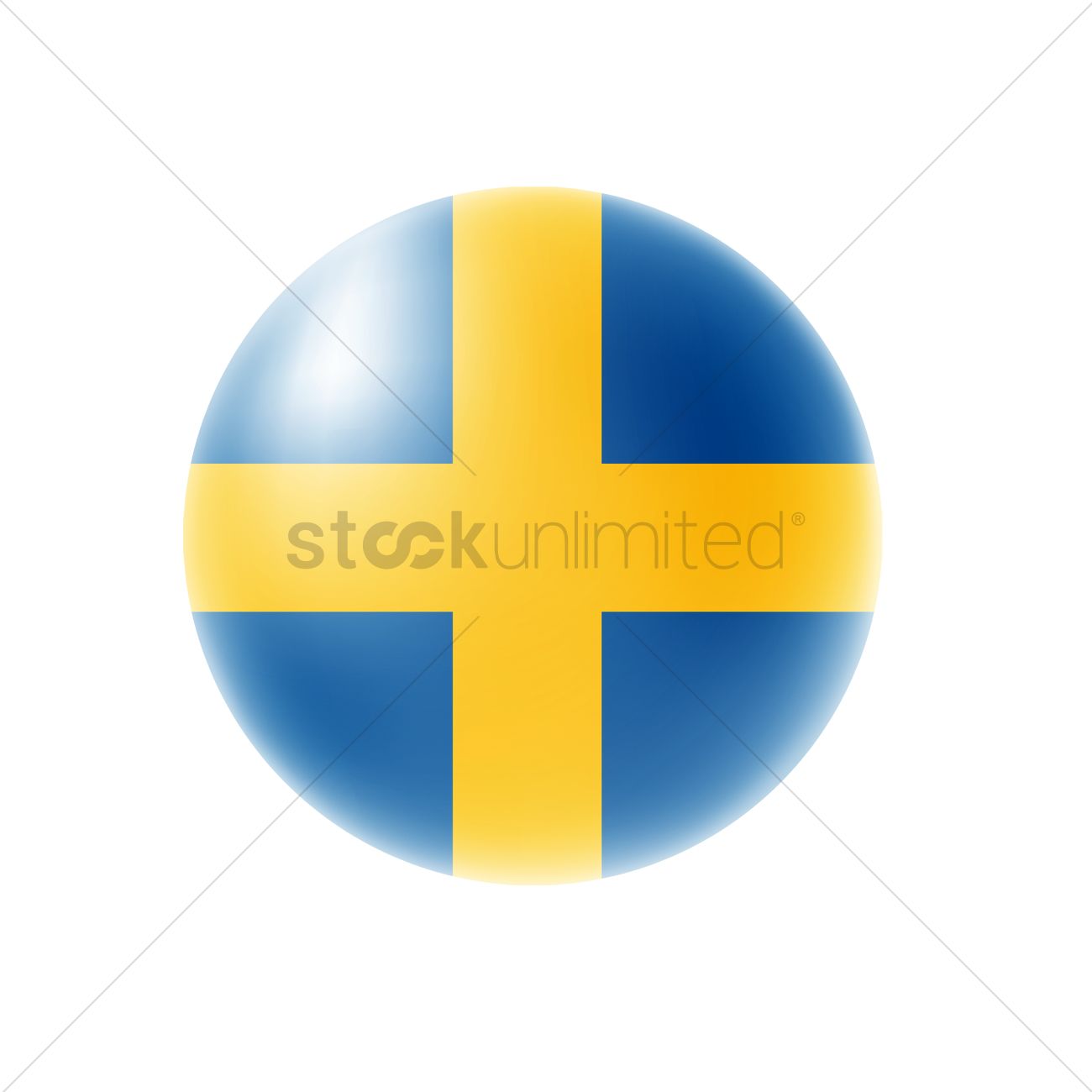 1300x1300 Sweden Flag Icon Stock Photo