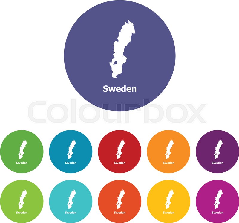 800x749 Sweden Map Icon Simple Illustration Stock Vector Colourbox