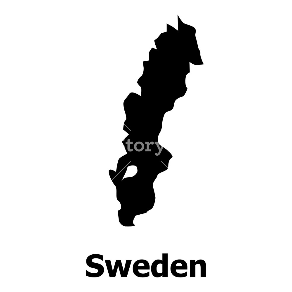 1000x1000 Sweden Map Icon Simple Illustration Of Sweden Map Vector Icon