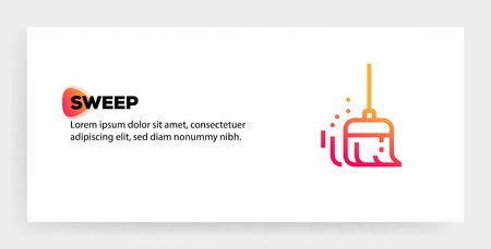 450x229 Sweep Icon Concept Royalty Free Vector Graphics