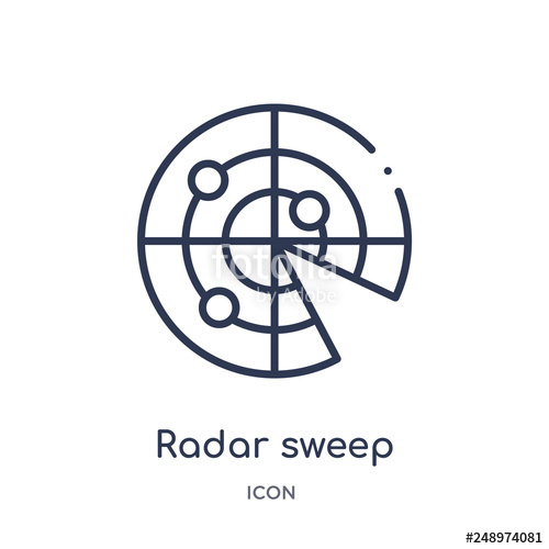 500x500 Radar Sweep Icon From Technology Outline Collection Thin Line