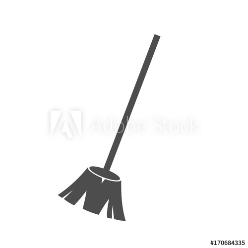 500x500 Broom Sweep Cleaner Icon Logo Vector