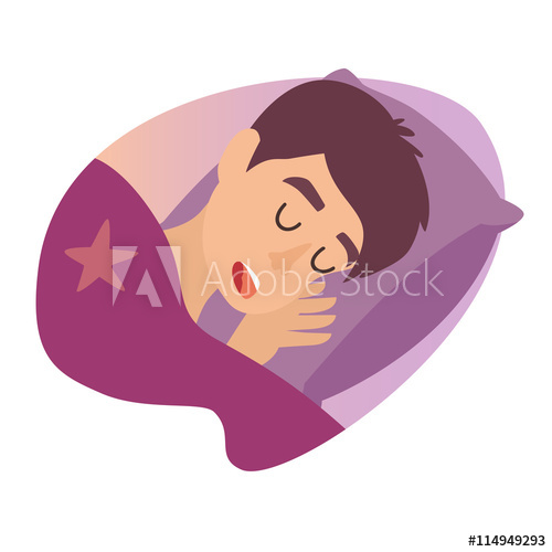 500x500 Sleeping Man Cartoon Boy