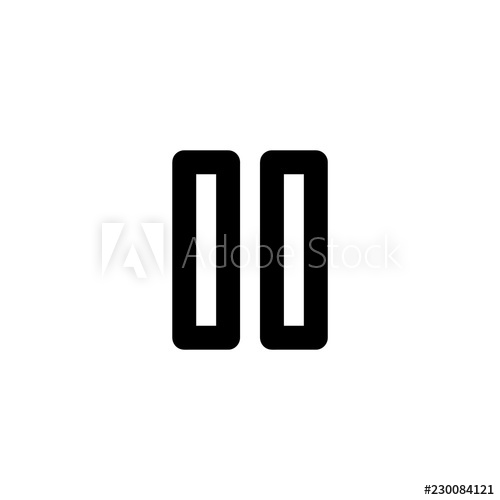 500x500 Pause Vector Icon Isolated On Background Trendy Sweet Symbol